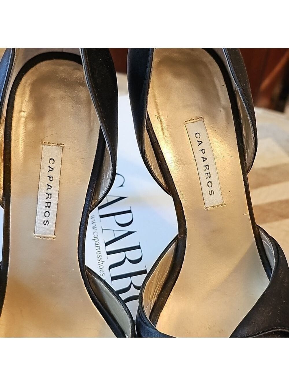 Caparros Satin Platform Peep Toe Heel - Picture 3 of 12